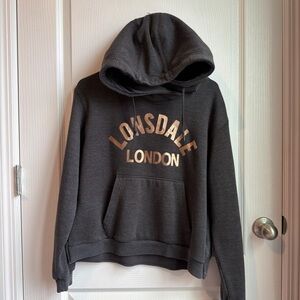 Women's Black Hoodie Sweater Lonsdale London